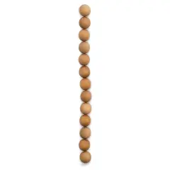 John Bead Aromatic Wooden Beads - Sandalwood, 15 mm, 8" length