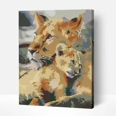 Artwille DIY Paint by Numbers for Adults and Kids, Acrylic Painting Kit - "Animals and birds 7.48", 13.8 x 17.7 in