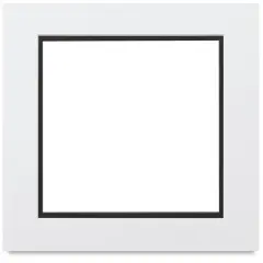 Crescent Select Conservation Solids Pre-Cut Double Mat - Vivid White/Deep Black, 4 ply, 11" x 14"