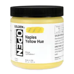Golden Open Acrylics - Naples Yellow Hue, 8 oz Jar