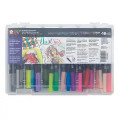 Sakura Koi Coloring Brush Pens - Assorted Colors, Set of 48