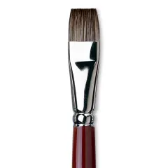 Da Vinci Black Sable Brush - Bright, Long Handle, Size 16