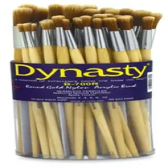 Dynasty Dupont Tynex Gold Nylon Acrylic Brush Canister - Rounds, Long Handle, Canister of 50