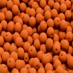 6mm Czech Round Druk Bead, Matte Velvet Carrot, 50 pcs