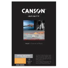 Canson Infinity Arches BFK Rives Inkjet Fine Art and Photo Paper - 13" x 19", A3+, Pure White, 310 gsm, Package of 25