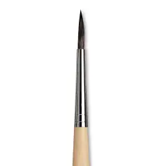 Da Vinci Petit Gris Pur Blue Squirrel Brush - Round, Short Handle, Size 5