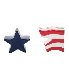 Freedom Flag July Fourth Salt & Pepper Shaker Set