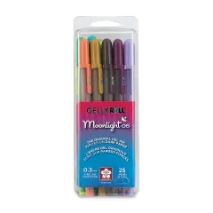 Sakura Gelly Roll Moonlight Pens - Assorted Colors, Set of 25, Fine Point
