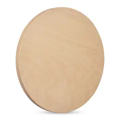 American Easel Cradled Round Birch Painting Panel - 14" Dia. x 7/8" D