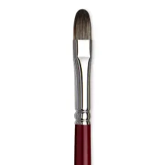 Da Vinci Black Sable Brush - Regular Filbert, Long Handle, Size 10