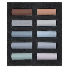 Rembrandt Soft Pastel Set - Grey Tones, Set of 10 Half Sticks