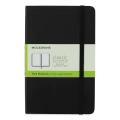 Moleskine Classic Hardcover Notebook - Black, Blank, 6-7/8" x 4-1/2"