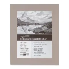 Crescent Select Conservation Solids Pre-Cut Mat - Gray, 4 ply, 16" x 20"