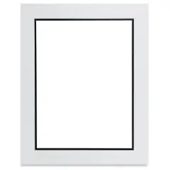 Blick Double Mat - Smooth White/Smooth Black, 16" x 20" (12" x 16" opening)