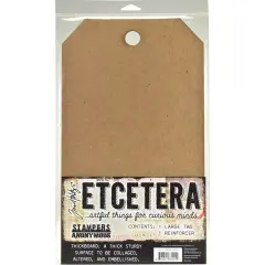 Tim Holtz Etcetera Large Tag 8.25"X14.25"-Kraft