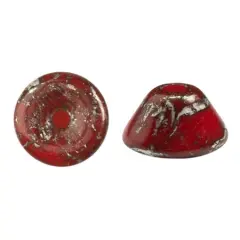 Konos Par Puca&reg; Czech glass bead, Frost Cherry New Picasso, 10 grams