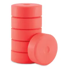 Richeson Tempera Cakes - Fluorescent Red, Pkg of 6, Small Cakes