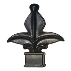 Fence FinialsFleur De Lis Polypropylene Premium Fence Finial Toppers Multi Pack - Black