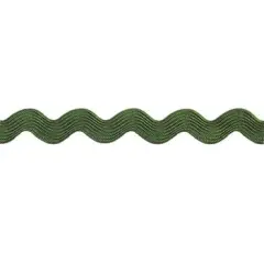 Belagio Medium Ric Rac Trim, 0.75" Wide, 25-Yard Bolt, Hunter Green