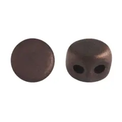 Kalos&reg; Par Puca&reg;, 2 Hole Bead, Dark Bronze Matte, 10 grams