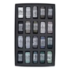 Richeson Soft Handrolled Pastels - Greys, Set of 20