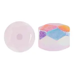 Baros Par Puca&reg; Czech glass bead, Frost Sweet Pink AB, 10 grams
