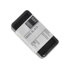 R&F Encaustic Paint Block - Mars Black, 40 ml block