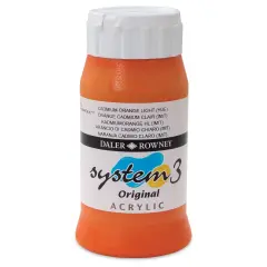 Daler-Rowney System3 Acrylic - Cadmium Orange Light, 500 ml, bottle