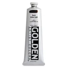 Golden Heavy Body Artist Acrylics - Burnt Umber Light, 5 oz tube