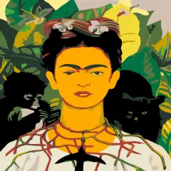 Artwille DIY Paint by Numbers for Adults and Kids, Acrylic Painting Kit - "Frida Kalo", 13.8 x 17.7 in