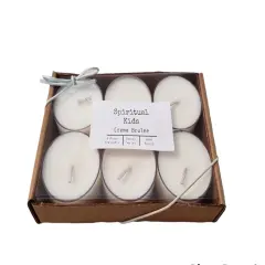 Creme Brulee All Natural Soy Wax Tealights 6 Count Hand Poured with Fragrant/Essential Oils!