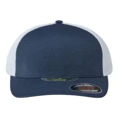 Flexfit&reg; Unipanel Trucker Cap Melange Navy/ White