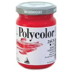 Maimeri Polycolor Vinyl Paint - Sandal Red, 140 ml, Jar