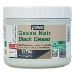 Pebeo Studio Green Gesso - Black, 475 ml