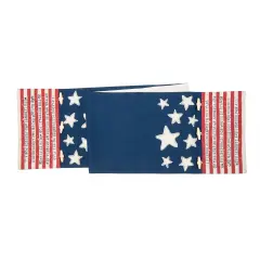 Patriotic American Flag 4th of July Table Runner 13" x 72"