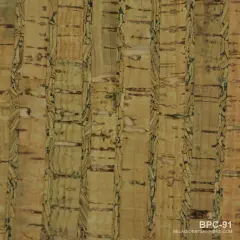 Belagio Cork Fabric, 18" x 15", Large Stripe Print, Natural