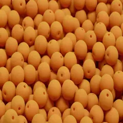 6mm Czech Round Druk Bead, Matte Velvet Mustard, 50 pcs
