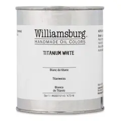 Williamsburg Handmade Oil Paints - Titanium White, 16 oz can