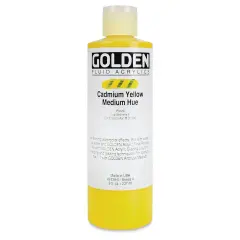 Golden Fluid Acrylics - Cadmium Yellow Medium Hue, 8 oz bottle