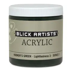 Blick Artists' Acrylic - Hooker's Green, 8 oz jar