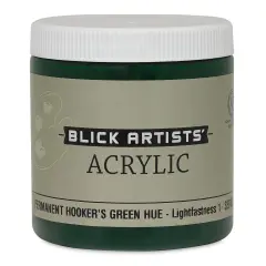 Blick Artists' Acrylic - Permanent Hooker's Green Hue, 8 oz jar
