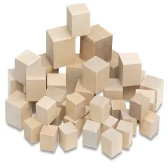 Hygloss Wooden Blocks - Pkg of 48, Assorted Sizes