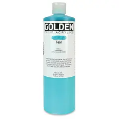 Golden Fluid Acrylics - Teal, 16 oz bottle