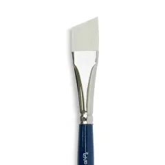 Silver Brush Bristlon Stiff White Synthetic Brush - Angle, Size 5/8", Short Handle