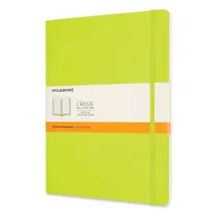 Moleskine Classic Soft Cover Notebook - Light Green, Ruled, 9-3/4" x 7-1/2"