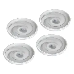 Agate Ware Swirl Design Stoneware Salad Plate Set of 4