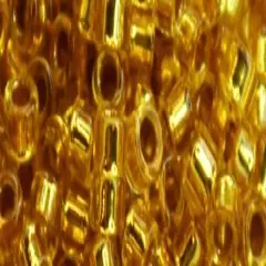 Toho Aiko Cylinder Seed Bead - TB-0752 - Gilt Lined Topaz, 5 grams