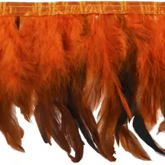 Belagio Feather Trim, 9" Wide, 10-Yard Bolt, Orange