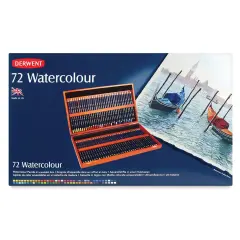 Derwent Watercolor Pencil Set - Assorted Colors, Wood Box, Set of 72