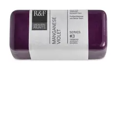 R&F Encaustic Paint Block - Manganese Violet, 104 ml block